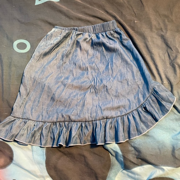 SHEIN Blue Knee-Length Ruffled Skater Skirt - Picture 1 of 17